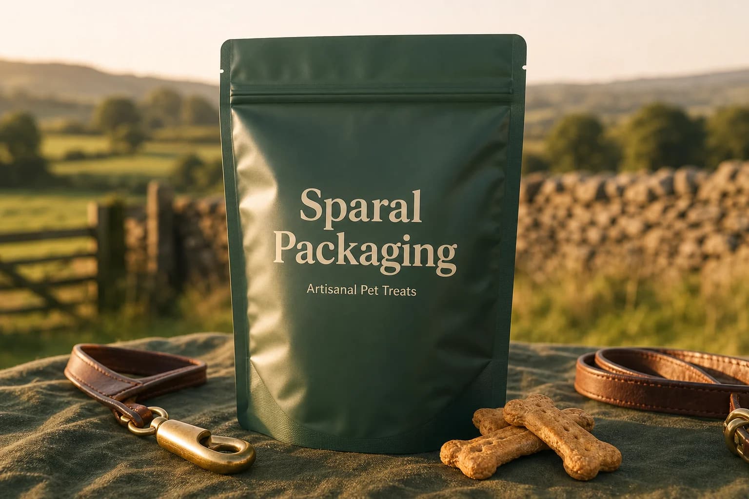 Premium branded Sparal Packaging pet treat pouch for channel packaging guides