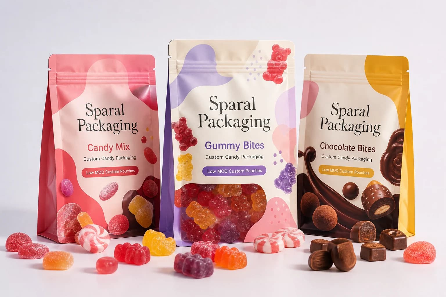 Seasonal pouch packaging family by Sparal Packaging