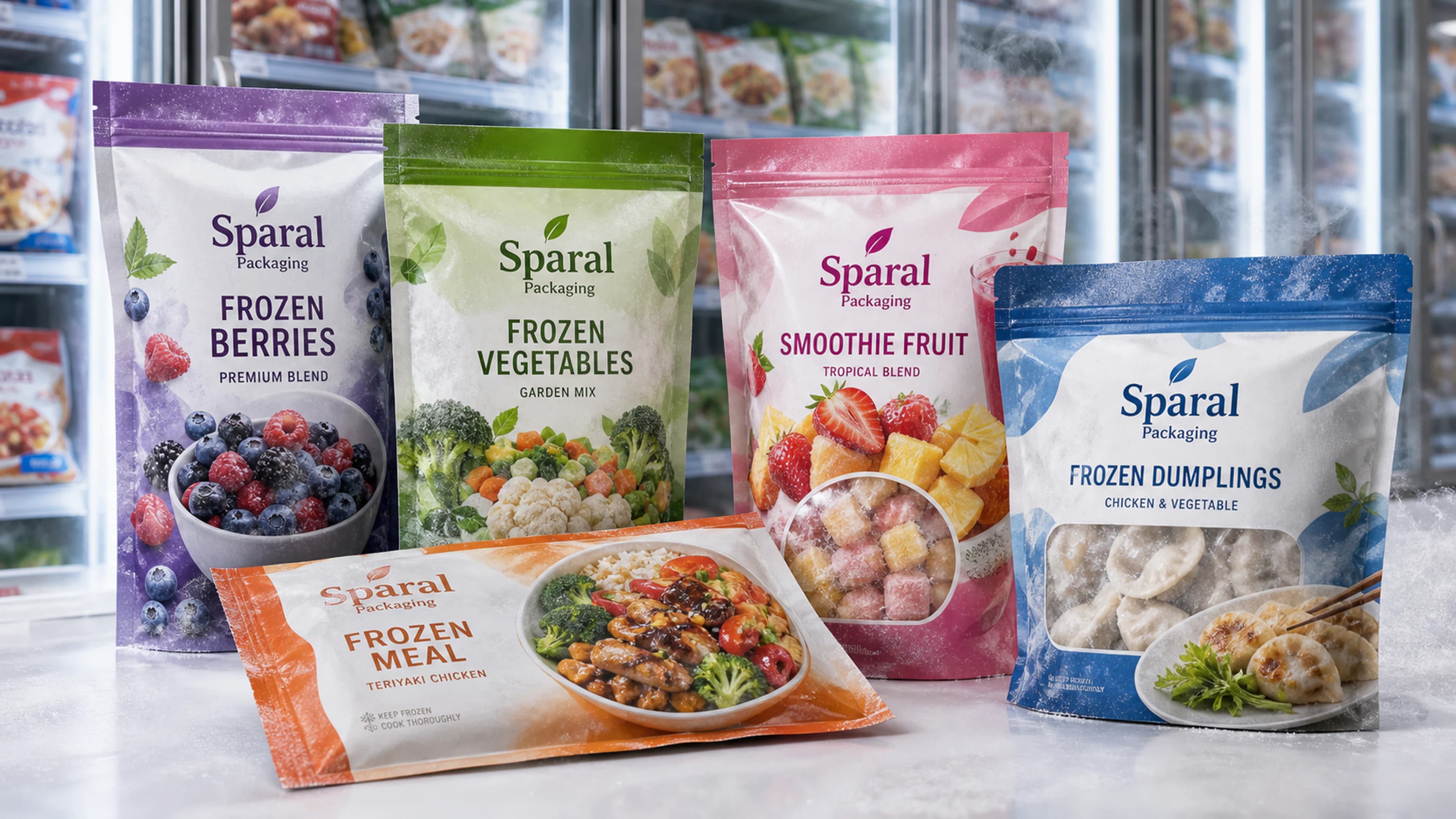 Frozen Foods custom flexible packaging by Sparal Packaging