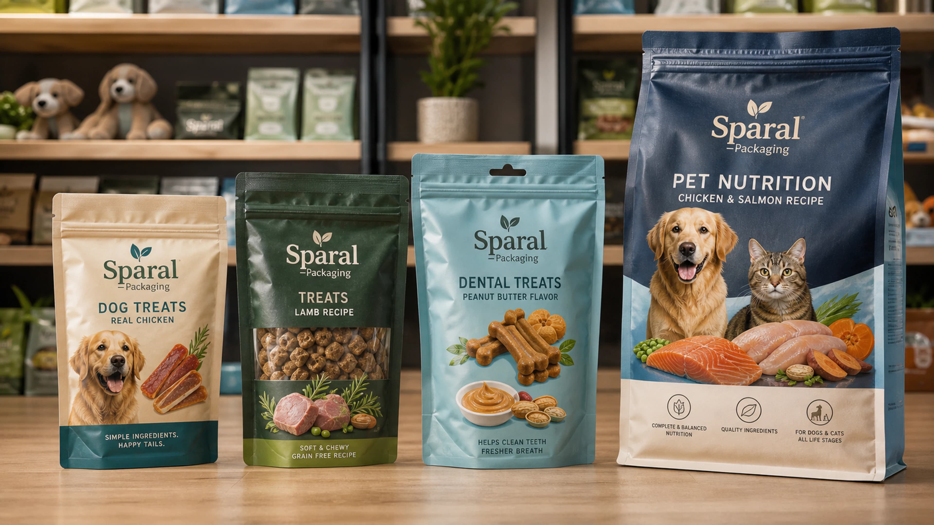 Pet Nutrition custom flexible packaging by Sparal Packaging