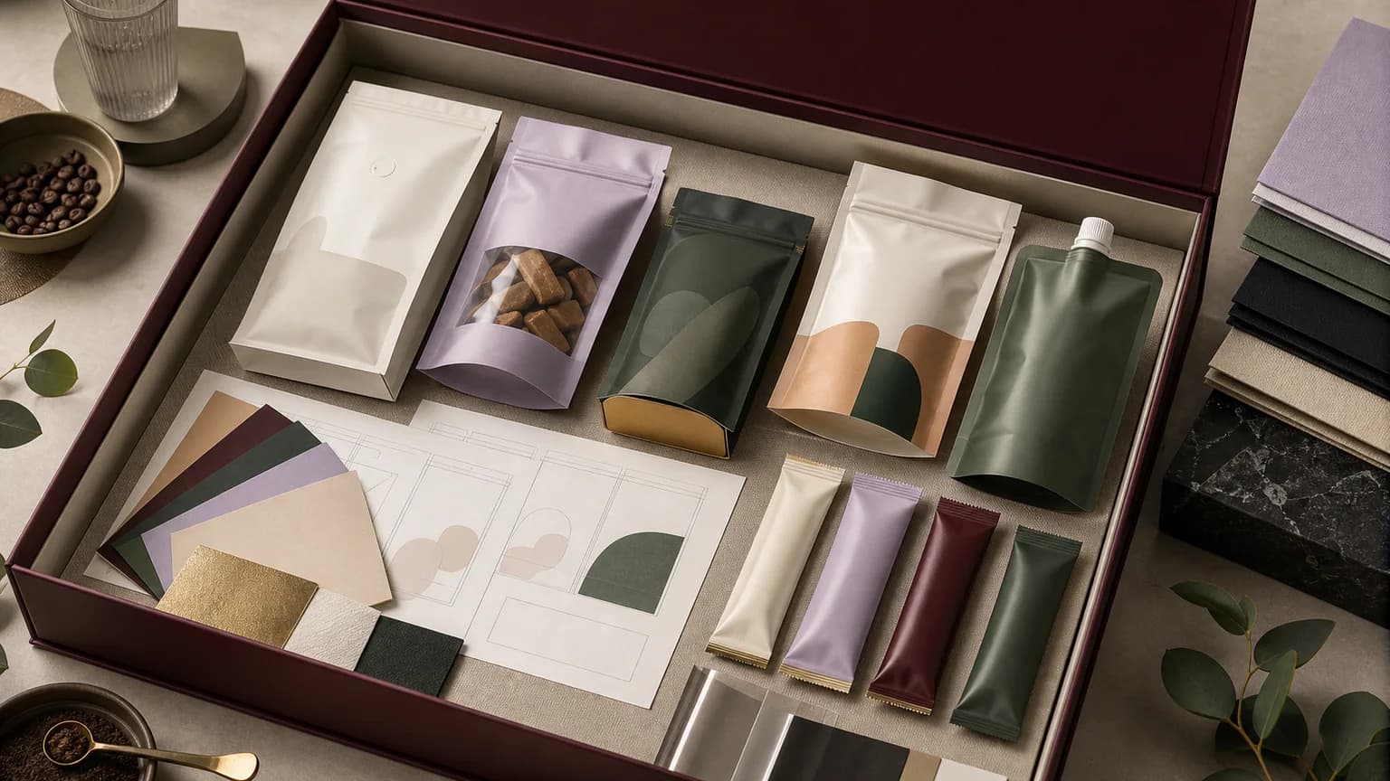 Premium custom pouch buyer sample kit