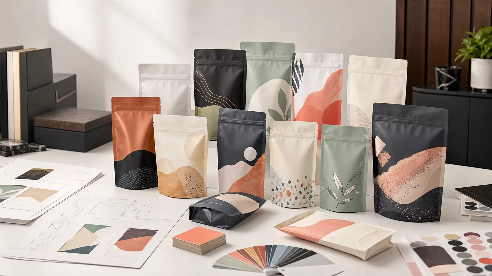 Low MOQ multi-SKU pouch launch kit by Sparal Packaging