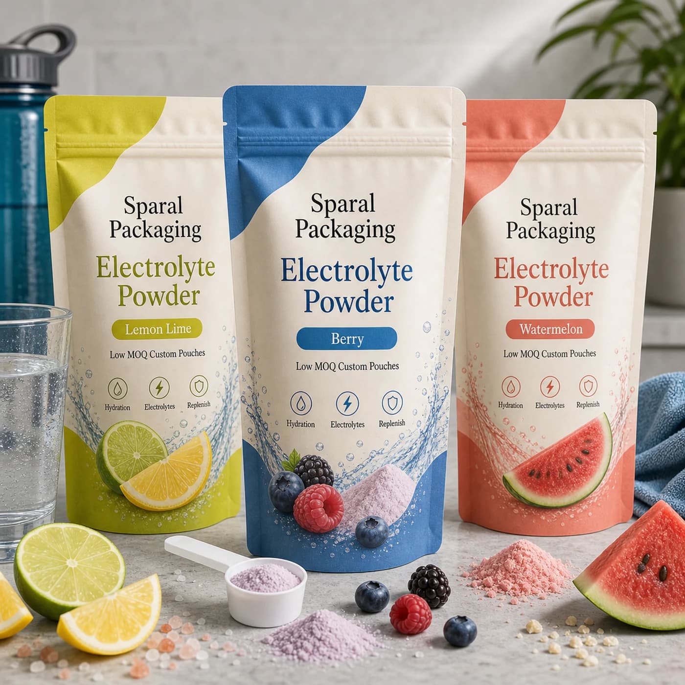 Electrolyte powder pouch packaging opportunity by Sparal Packaging