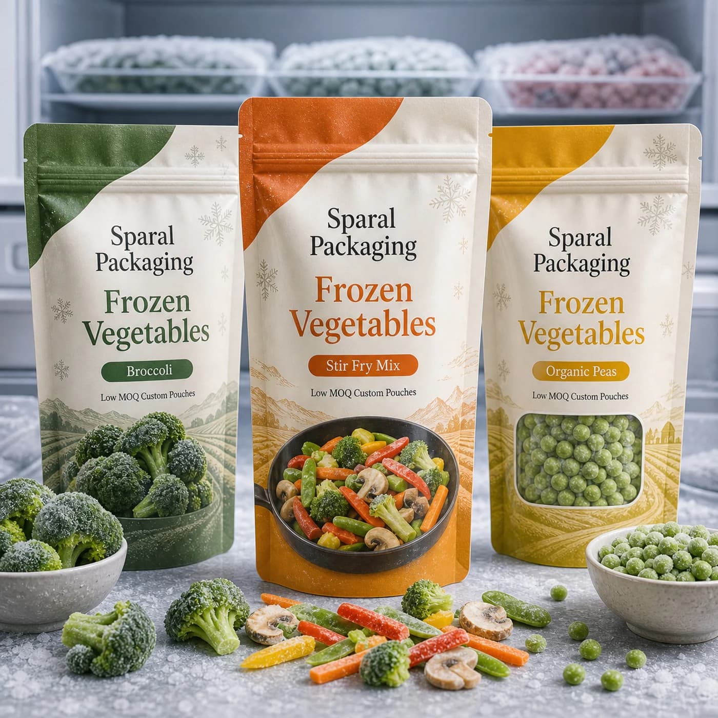 Frozen vegetables pouch packaging opportunity by Sparal Packaging
