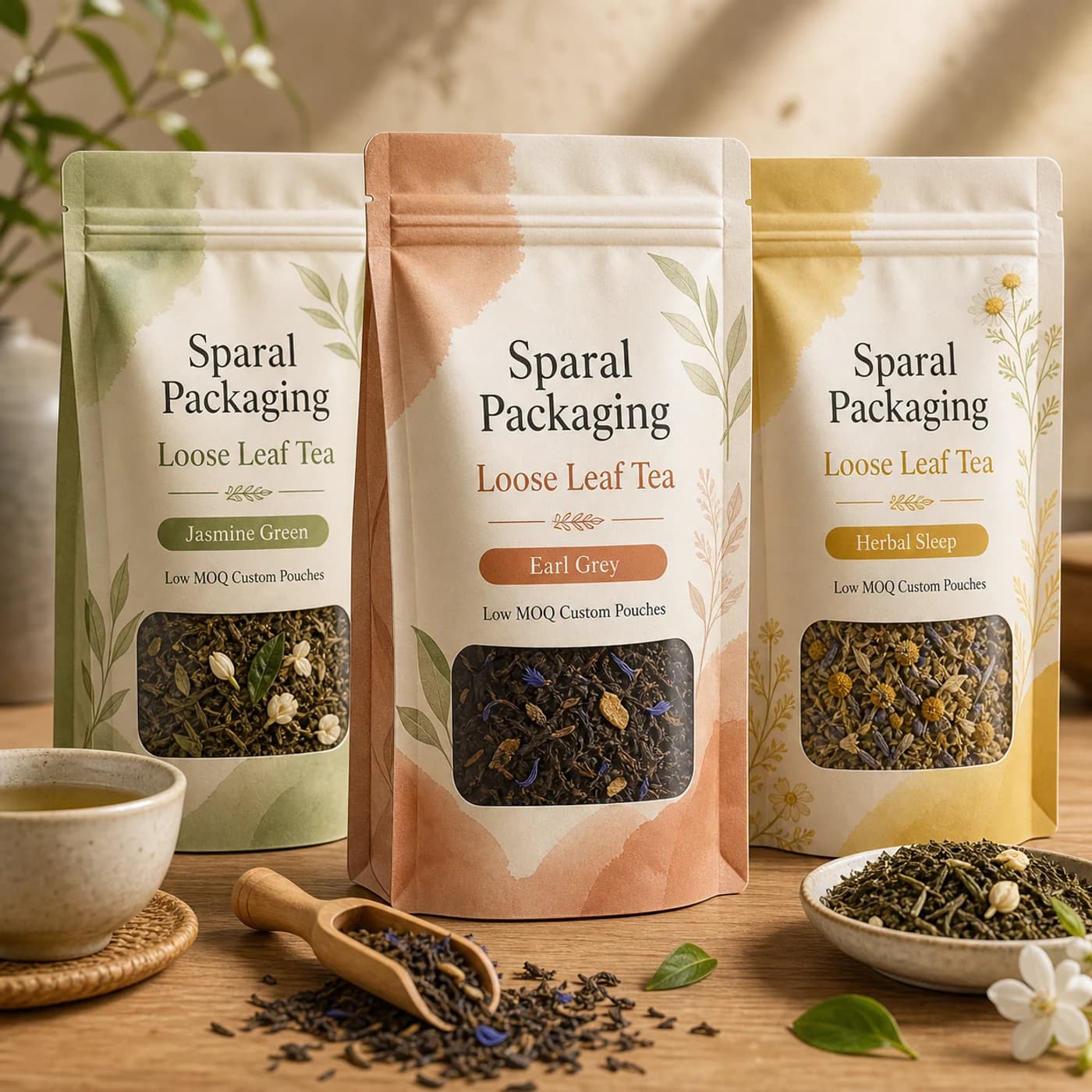 Loose leaf tea pouch packaging opportunity by Sparal Packaging