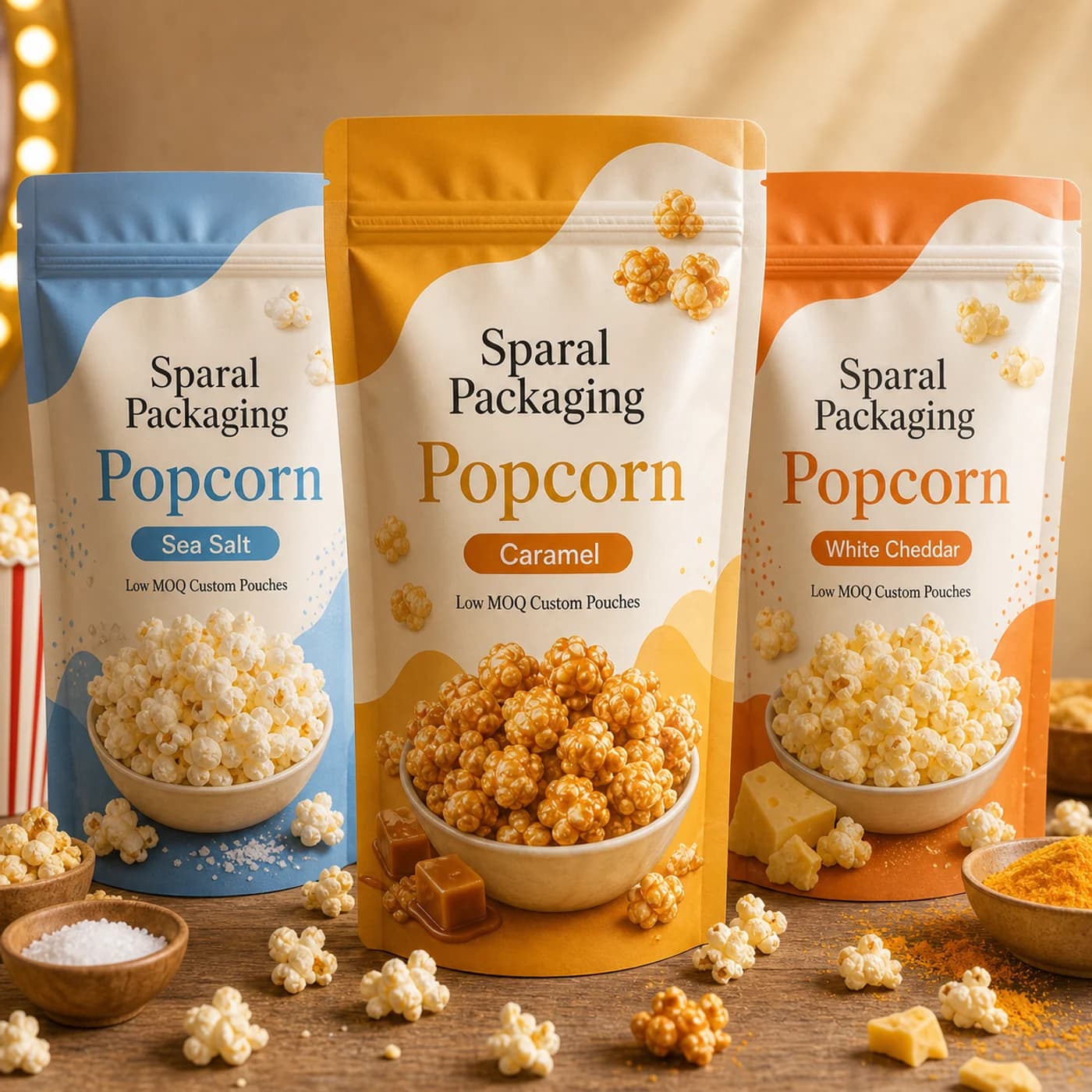 Popcorn pouch packaging opportunity by Sparal Packaging