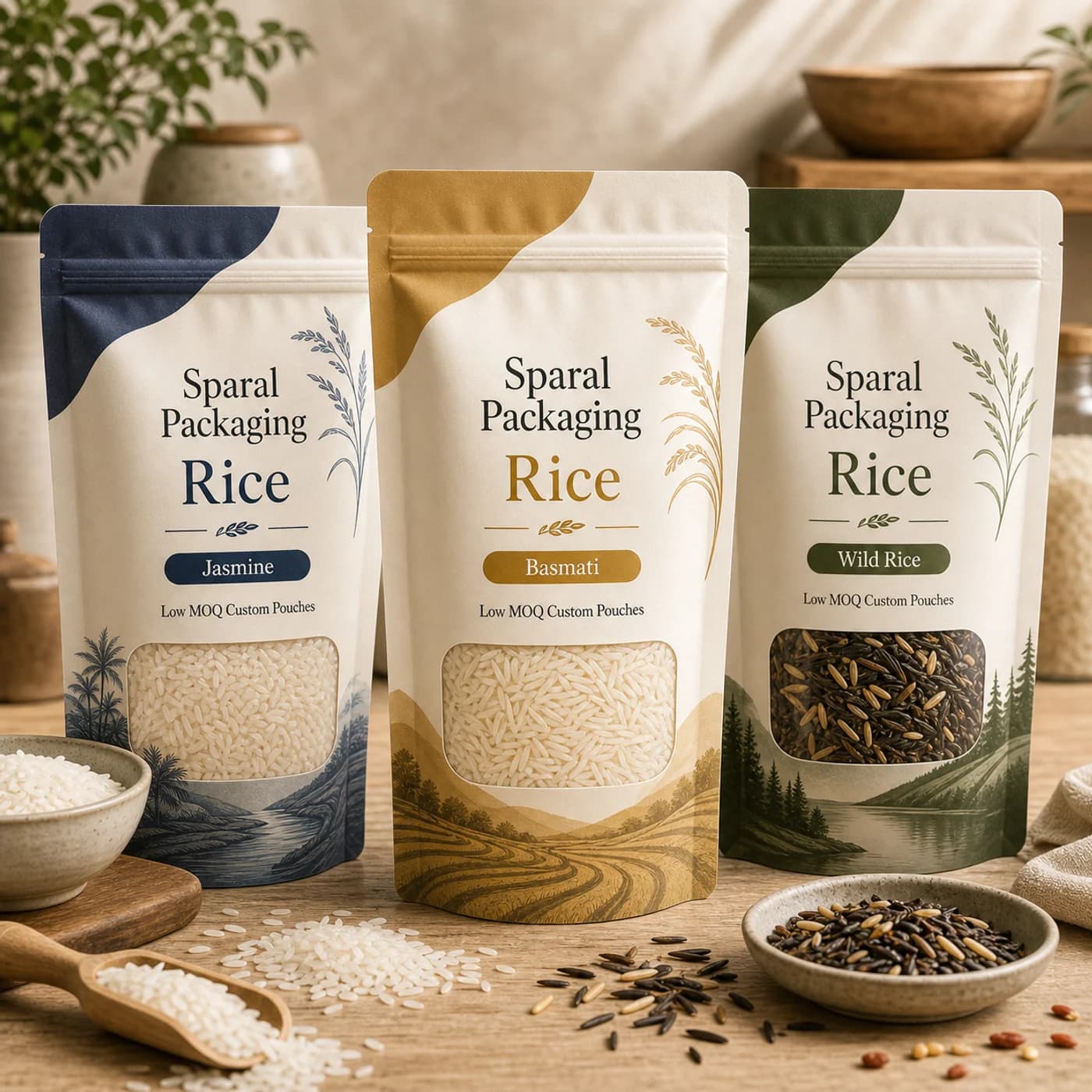 Rice pouch packaging design inspiration by Sparal Packaging