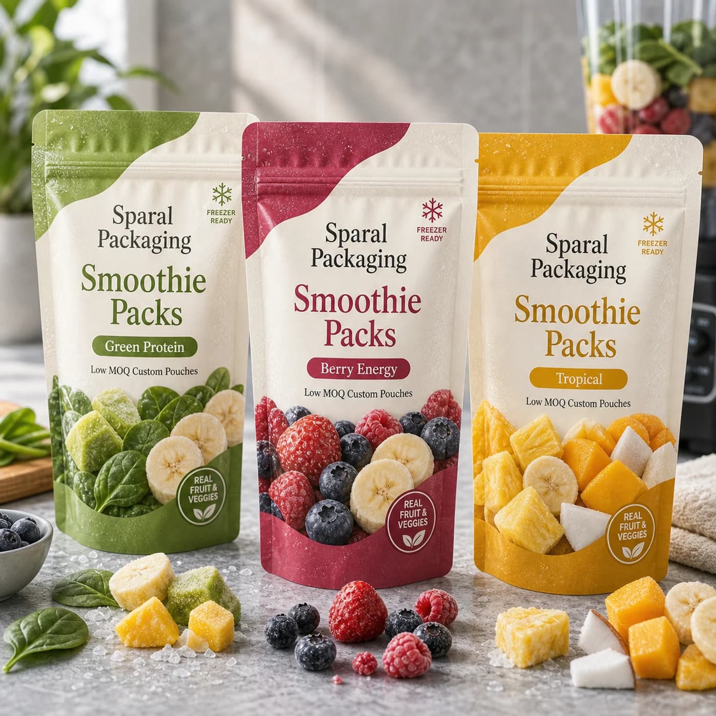 Smoothie packs pouch packaging opportunity by Sparal Packaging